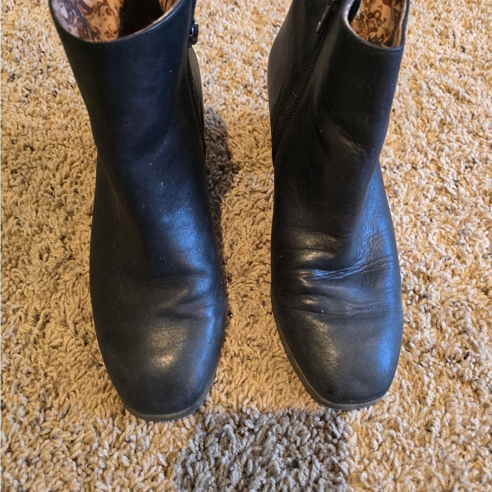 Lucky Brand Black Leather Ankle Boots